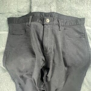 Dearborn Denim Jeans Mens Size 38x30 Black Wash Straight Leg Stretch Chicago USA